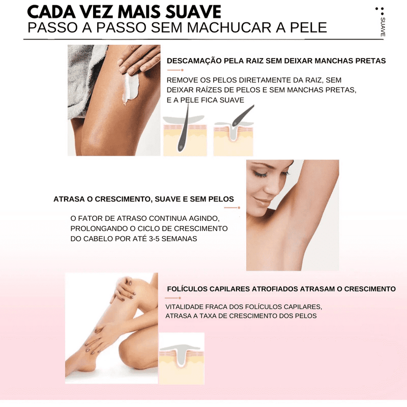 ✨Suave como mel: spray depilatório em mousse