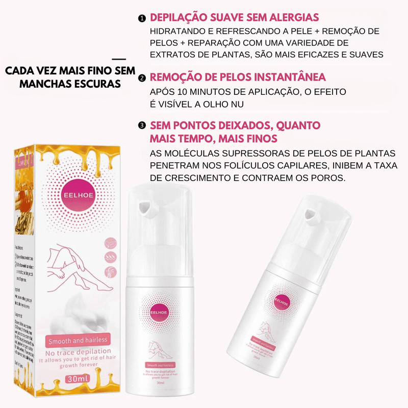 ✨Suave como mel: spray depilatório em mousse