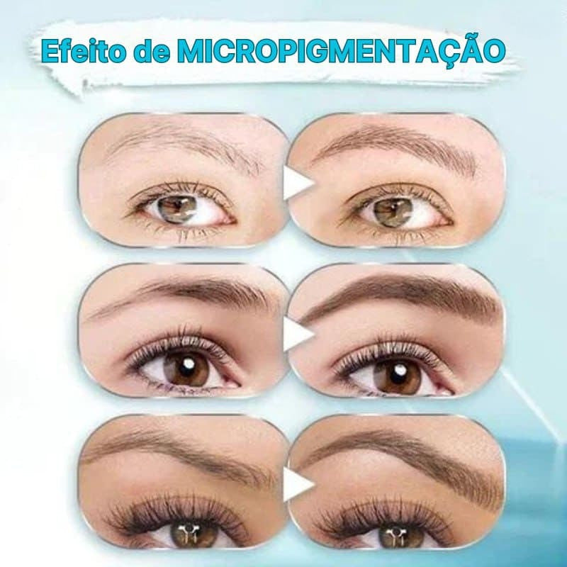 Caneta para Sobrancelhas 3D à Prova d'Água Microblading com Ponta de 4 Garfos tipo Tatuagem